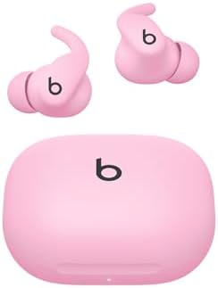 Beats Powerbeats Fit - Auricolari wireless per l'allenamento con cancellazione del rumore, IPX4, fino a 30 ore di autonomia con la custodia di ricarica, compatibili con Apple e Android - Rosa energico