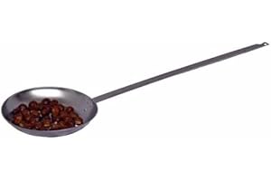 Outils et Nature Poêle à Marrons à Queue Longue en Acier