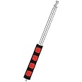 AKOAK Portable Collapsable Pole 79" Stainless Steel Telescoping Flagpole Banner Tour Guide Teachers Flag Sign with Non-slip Sponge Cover Grip Handleï¼Ë†Black+Redï¼â€°