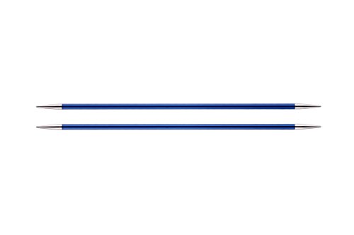 KnitPro 47009 Nadelspiel Zing 15 cm, 4 mm, saphir blau