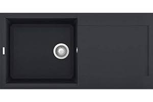 Elleci Lavello Incasso Easy 480 1 Vasca con gocciolatoio 100x50 Granitek (59 Antracite)