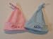 Personalised newborn baby hat embroidered any name (Blue Hat)