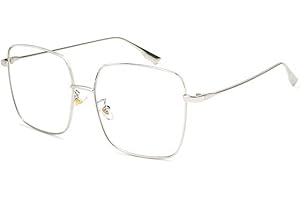 LTSRLL Gafas de Lectura cuadradas de Metal de Gran tamaño, lectores de computadora Grandes contra la luz Azul, Gafas irrompibles contra la tensión Ocular (Color : Rose Golden, Size : +200)