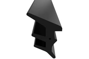 API GUARNIZIONE FERMAVETRO IN PVC UNIVERSALE confezione da 10m .Bordatura ad incastro solo pressione per finestre e balconi e infissi .Contro correnti d'aria risparmia costi di riscaldamento. (4mm, Nero)