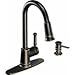 Produktbild Moen CA87012BRB Pullout Spray High-Arc Kitchen Faucet with Reflex Technology from the Lindley Collection, Mediterranean Bronze by Moen