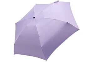 CUEYU Mini ombrello pieghevole, ultra leggero, compatto, portatile, asciugatura rapida, resistente ai raggi UV, con fibbia esagonale in silicone