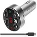 Price comparison product image FM Transmitter, Elzo Bluetooth Receiver Car Charger Wireless Radio Adapter with Dual USB Ports, Hands free Calling, TF Card Slot and USB Stick Port for iPhone, Samsung and More Smartphones
