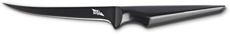 Edge of Belgravia Galatine Black Non Stick Stainless Steel Knife Ergonomic Grip Heavy Feel (6" Filleting Knife)