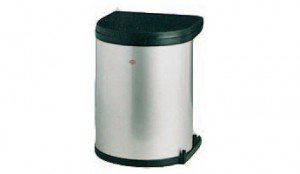 Wesco 010 212-11 Einbaueimer Die Runden, 13 L, silber / schwarz - 2
