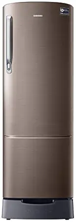 Samsung 255 L 3 Star Direct-Cool Single Door Refrigerator (RR26T389YDX/HL, Base Stand with Drawer, Luxe Brown)