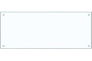 vidaXL Kitchen Backsplash Heat-resistant Scratch-resistant Kitchen Decor Wall Panel System Tile Splash Guard Transparent 100x40cm Tempered Glass