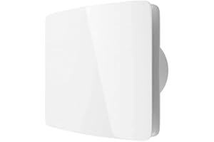 RASMACOR Extracteur de salle de bains Vacuum V-3 12 W, ultra silencieux (39 dB), faible consommation (12 W), valve anti-moustiques intégrée. Débit : 66 m3/hxtr, extra-plat, diamètre de coupe 102mm (EXT-003R)