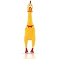 Petlicious & More Squeezing Squawkin' Chicken, Rubber Screaming 16" Tall (Pack of One)