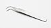 niceEshop(TM) 1 Pair Nail Art Tweezers Curved and Straight Pointed Angles for Rhinestones Fimo Canes Glitter Confetti and 3D Shapes-Silver