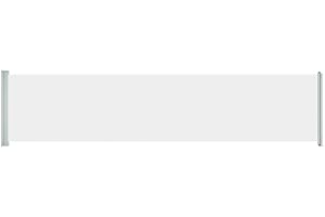 ‎VIDAXL vidaXL Seitenmarkise Ausziehbar Sonnenschutz Sichtschutz Windschutz Seitenwandmarkise Seitenrollo Markise Balkon Terrasse Garten 140x600cm Creme