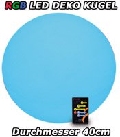 LED RGB Gartenkugel 50cm mit Farbwechsel für Garten o. Wohnbereich - 4