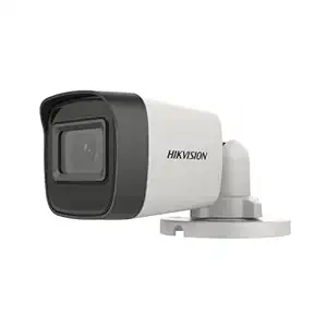 Hikvision 5 MP Outdoor Bullet CCTV Camera with inbuilt Audio Mic IP67 DS-2CE16H0T-ITPFS + USEWELL BNC/DC, White