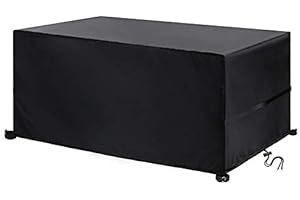 YoungBee Garden Furniture Covers - Rectangular/Square Outdoor Rattan Sofa Set & Patio Table Covers - Waterproof, Anti-UV, Tear-Resistant 420D Oxford Fabric - 242*162*100cm