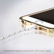 Lightning Kabel - 2 x 3m, Weiß, geflochten - Sehr schnelles iPhone 7 Ladekabel - verstärktes USB Datenkabel mit Knickschutz - Für Apple iPhone 7 6 5, iPad, iPod - SWISS-QA Geldrückgabe Garantie