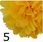 dooxoo 12 gemischt weiß grau gelb Party Tissue-Papier Blume Pom Poms Hochzeit Geburtstag Kinderzimmer Baby-Raum Dekoration Favor M Yellow Grey White 6″ - 2