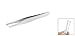 Slanted Tip Eyebrow Removers Tweezers Beauty Tool Silver Tone 3.5" Length