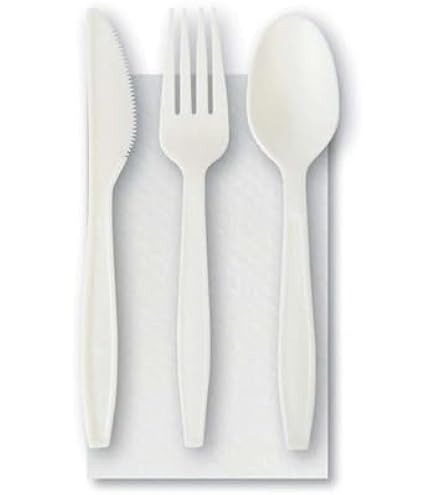 Posate Compostabili Imbustate Con Tovagliolo | Set 20 Tris Monouso | Biodegradabili E Naturali - Foto 6