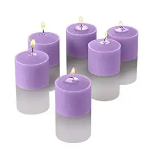 AuraDecor Set of 12 Fragrance Lavender Votive Candles (Purple)