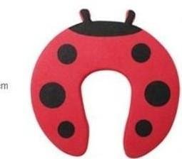 Gaorui Door Jammer Stopper Holder Finger Protector Lock Safety Guard in Animal Cartoon for Children Kids Baby Pack of 5 Pcs_ Red Ladybug