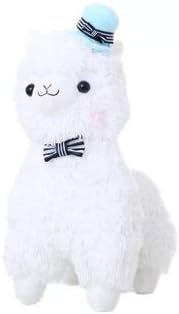 KSB 20 Giant Huge White Plush Alpaca With Tie And Hat,Cute Soft Stuffed Animals Cushion Toy Doll,Best Birthday Gifts For The Children Kids Over 1 Years by KSB