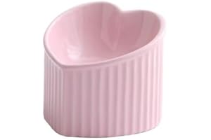 Volumoon Podwyższona miska dla kota, ceramiczna miska dla kota z nachyleniem 25°, miska do karmienia kotów, przeciw wymiotom, podwyższony karmnik dla kotów, bardzo szerokie naczynie na karmę dla