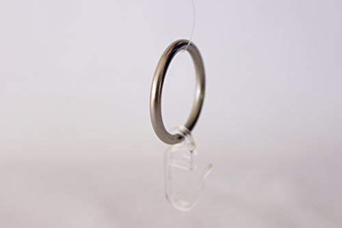 10 Rundringe mit Faltenlegehaken Gardinenringe Vorhangringe edelstahl-optik - 3