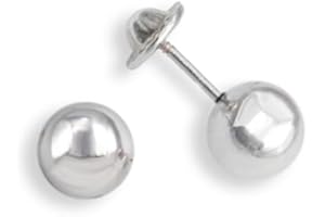 Turmalina - Pendientes bebe niña bola plateada de Plata de Ley 925, pendientes con bolas, tamaño de 5 mm, de la marca de joyería Turmalina by Martina