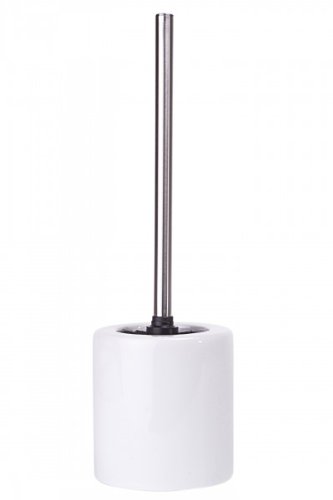 Edle WC-Bürste aus Porzellan mit Edelstahl-Griff - Toilettenbürste - Klobürste