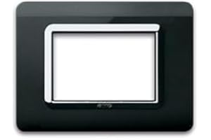 ZONAPRO Placca Tecn.44 Nero Cornic.Cromo 3M AVE 44PY03NAL