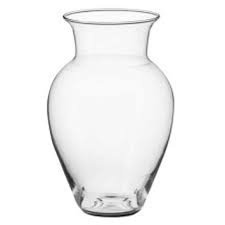 Vase grosse Glasvase Klarglas mit grosser Öffnung Kristallglas, moderne Form, mundgeblasen Höhe ca. 33 cm Oberstdorfer Glashütte