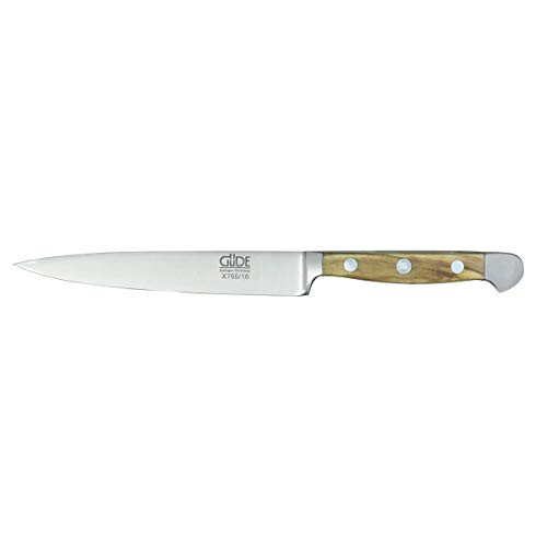 Güde X765/16 Serie Alpha Olive - Cuchillo (33 x 5 x 3 cm, Mezcla de Metales y Madera de Olivo)