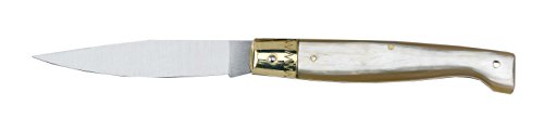 Ausonia - 23161 Coltello da tasca modello Pattada manico corno chiaro Cm 22