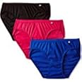 Jockey Synthetic Bikini Briefs For Women [Pack Of 3], Multicolour Large