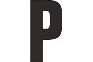 PCSL Self Adhesive Vinyl Letters/Numbers 17cm - Ideal for Signs/Wheelie Bins/Vehicles (Black P)