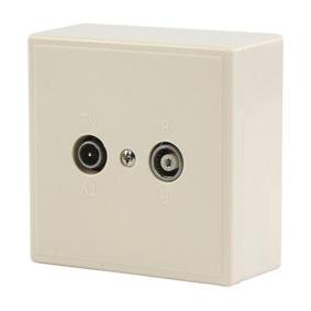 Preisvergleich Produktbild Fixapart Antennen Enddose TV / UKW, CX WALLBOX2