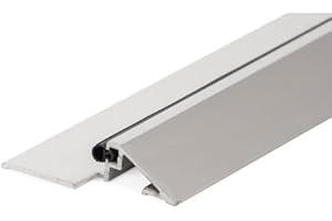 Seuil de Porte Bois 93 cm Alu Anodisé Argent - Découpé- Prêt à Poser - aux Norme PMR ( handicapés ) KLOSE besser