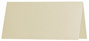 100 Stück // Artoz Serie 1001 premium Tischkarten, gerippt // 100 x 90 mm, hochwertig, chamois