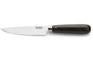 PALLARES SOLSONA - Cuchillo Cocina Acero Inoxidable 10 cm con mango redondo de madera de Ebano