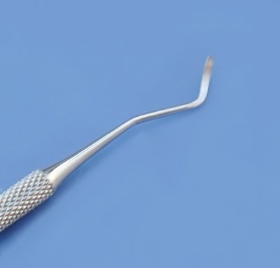 Kurzer Eckenheber Doppelinstrument mit langen feinen Enden für Maniküre/ Pediküre - 2