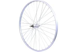 Rovva - Roue Arrière Vtt 26 Pouces De Fabrication Française (Etrto : 559X37) - 36 Rayons - Axe Moyeu 10Mm - Serrage Écrous - 6/7/8 Vitesses - Argenté