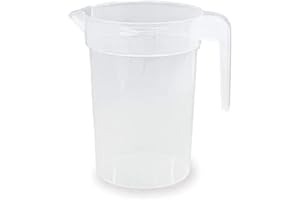 TELEVASO 20 uds - Jarra 1 litro con asa - Plástico (PP) traslúcido - Reciclable y Reutilizable - Ideal para Cerveza, Vino, Fiestas, Eventos, hosteleria