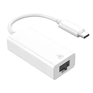 APLT-USB 3.1 Type C (USB-C & Thunderbolt 3 Port Compatible) to RJ45 Gigabit Ethernet LAN Network Adapter in White