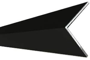 Homewell - Angolare in alluminio, lg 1000 mm (30 x 30 x 1,3 mm, laccato nero (RAL 9005 opaco)