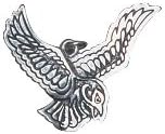 Keltische SternzeichenCeltic Birth Charm - Samhain - 25 October to 16 November - Raven to Vision - Antique Sterling Silver, Sterling Silver