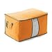 CONNECTWIDE® CHARCOAL STORAGE ORGANIZER BOX 3 Compartment - New Charcoal Non-Woven Clothes Organizer (Orange) 1 Pcs Dimension (60*35*31 cm) RS.745.00